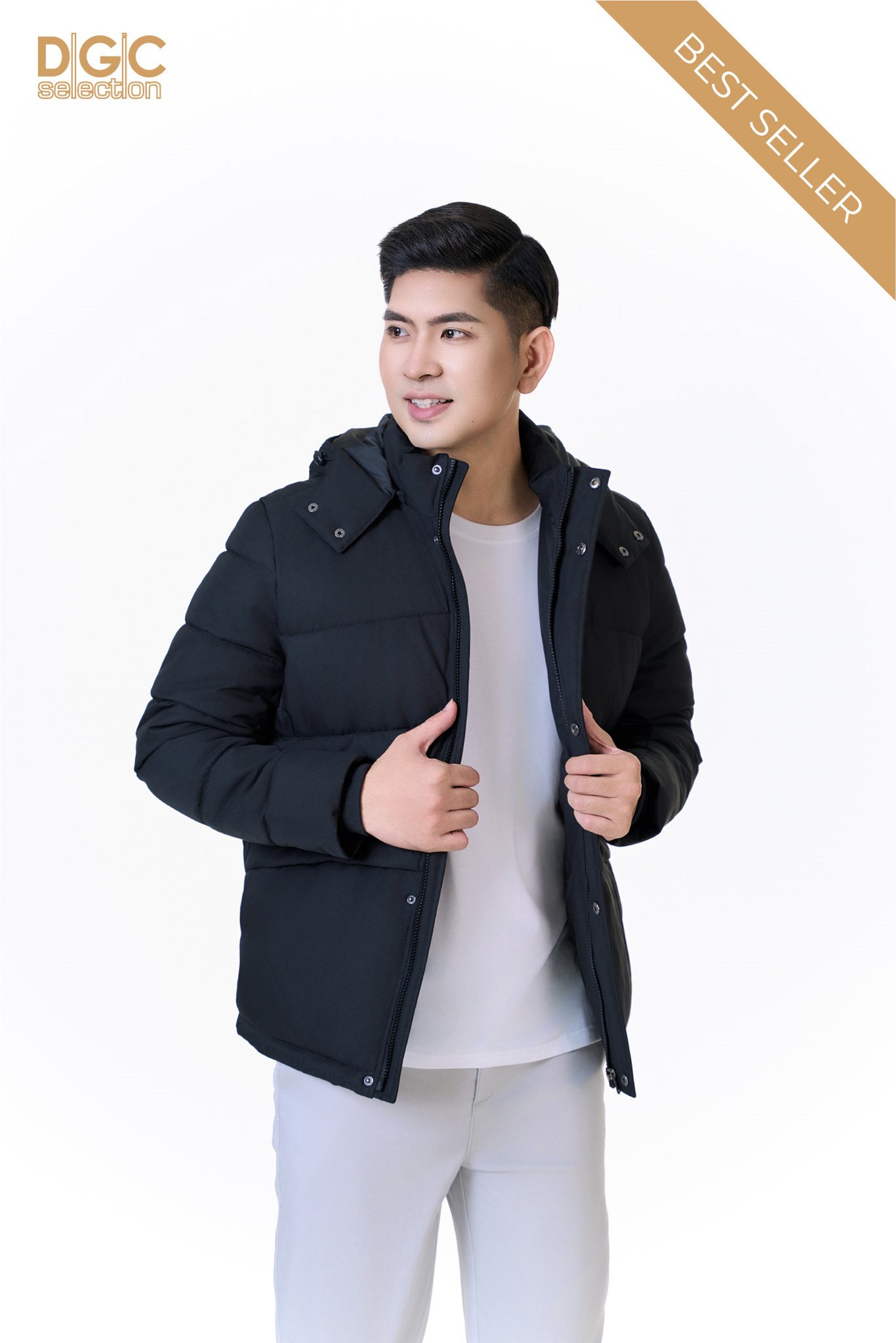 Áo jacket 3 lớp dáng ngắn